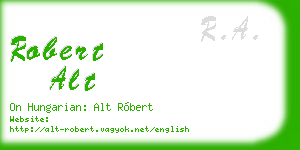 robert alt business card